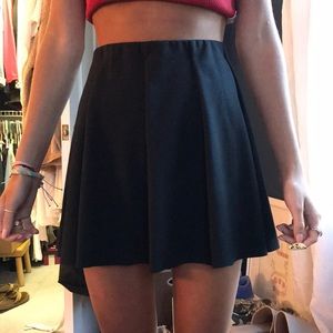 Melville Black Pleated Mini Skirt